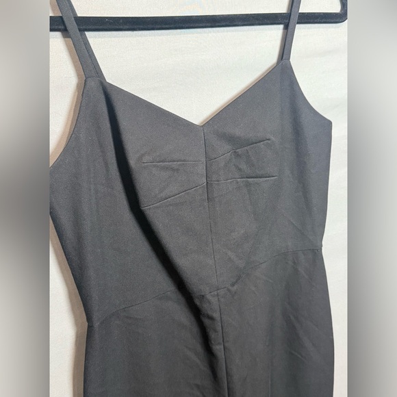Banana Republic Black Sheath Dress Spaghetti Strap Bodycon Midi, Size 6 - Picture 4 of 9